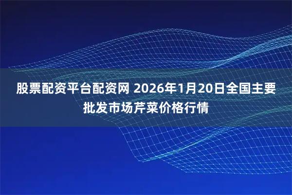 股票配资平台配资网 2026年1月20日全国主要批发市场芹菜价格行情